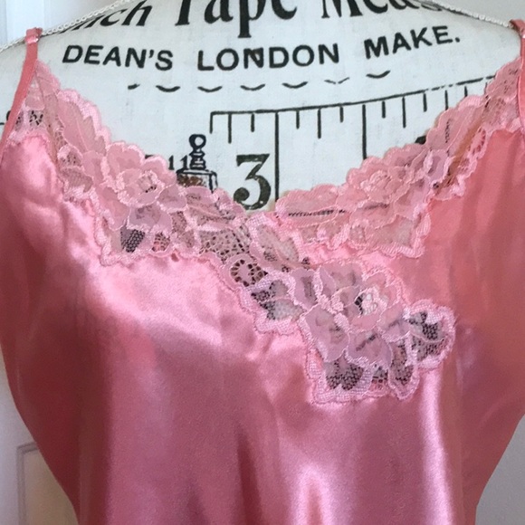 Haiston slip nightie w lace front, size L - Picture 3 of 3